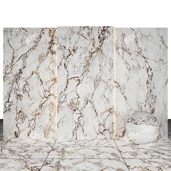 Tortona White Marble: Versatile High-Quality Tiles 3D model image 2