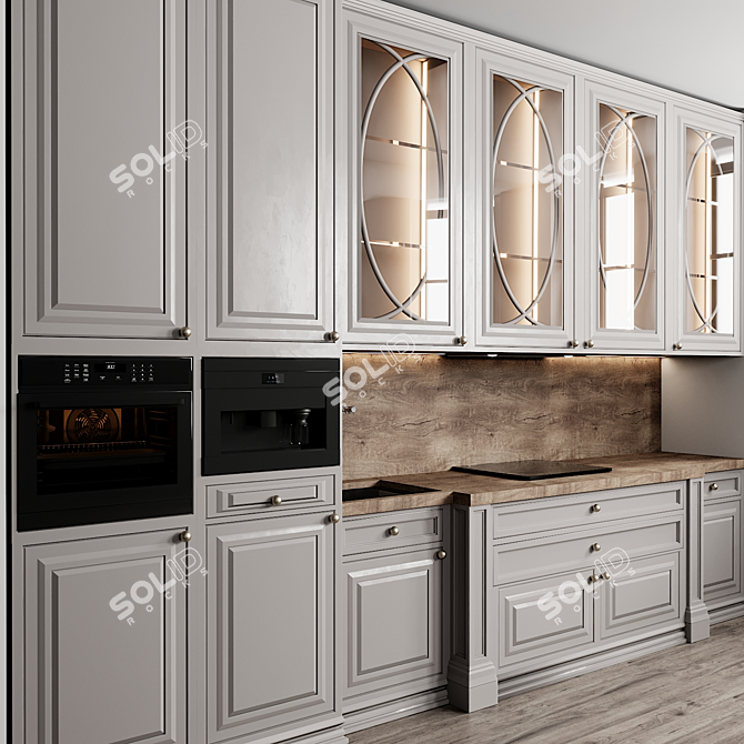 Modern Kitchen 3D Model 3D model image 4