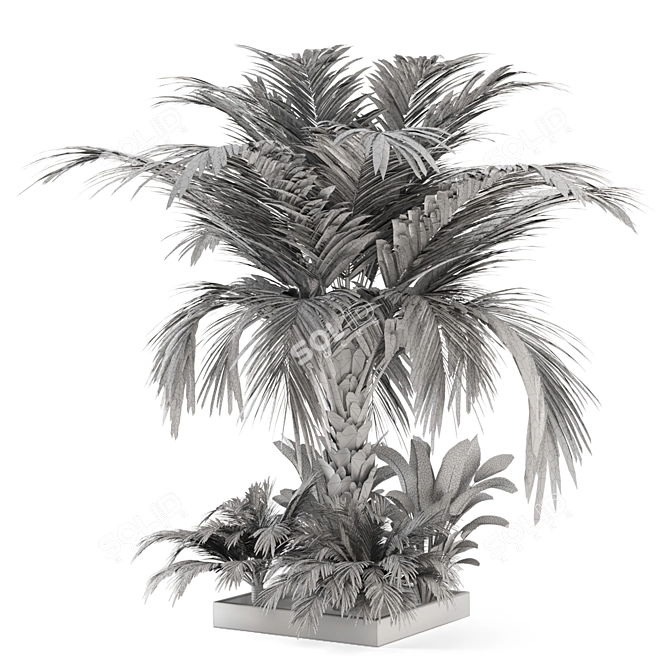 Exquisite Outdoor Plant Set 3D model image 7