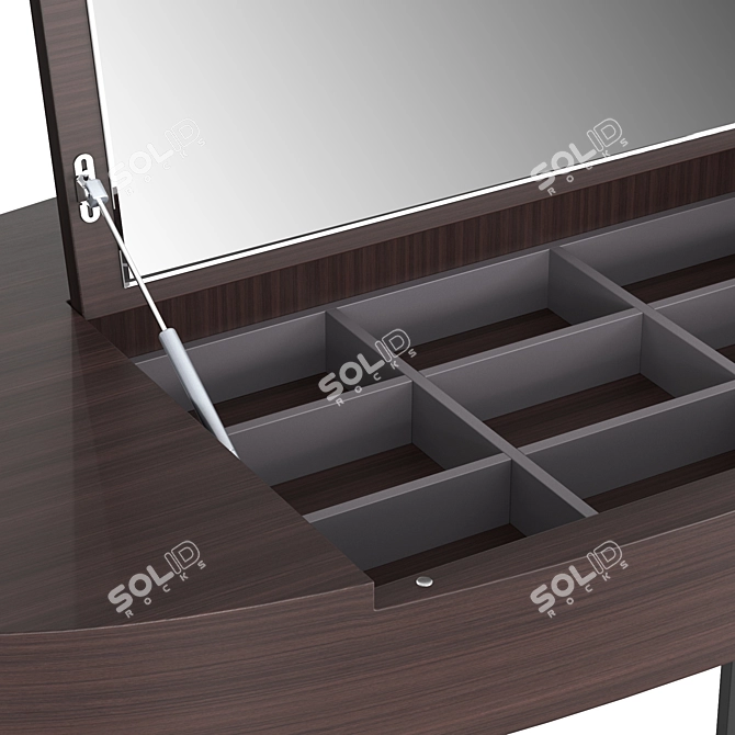 Garda Decor Toilet Table with Mirror 3D model image 4