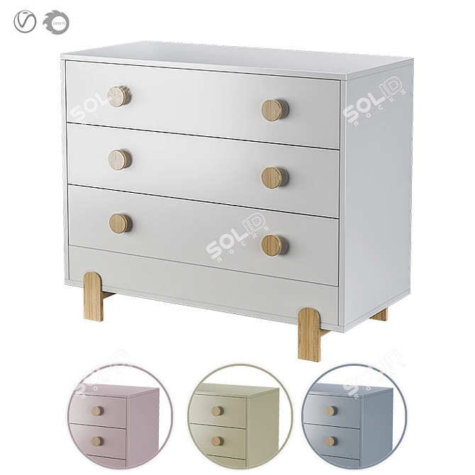 Scandinavian Style Ice-Cream Chest 3D model image 1