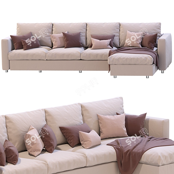 IKEA FINNALA 4-Seat Sectional Chaise 3D model image 2