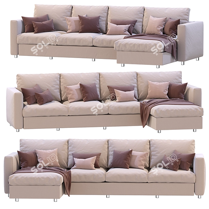 IKEA FINNALA 4-Seat Sectional Chaise 3D model image 3