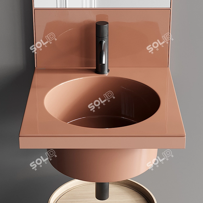Elle Round Washbasin: Elegant and Functional 3D model image 3
