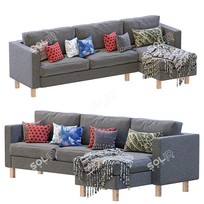 Karlstad Sofa: Modern Comfort by IKEA 3D model image 3