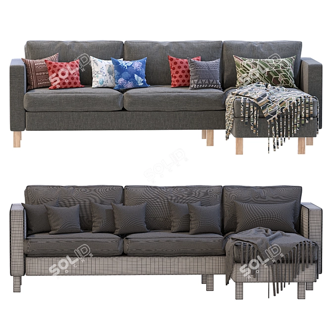 Karlstad Sofa: Modern Comfort by IKEA 3D model image 5