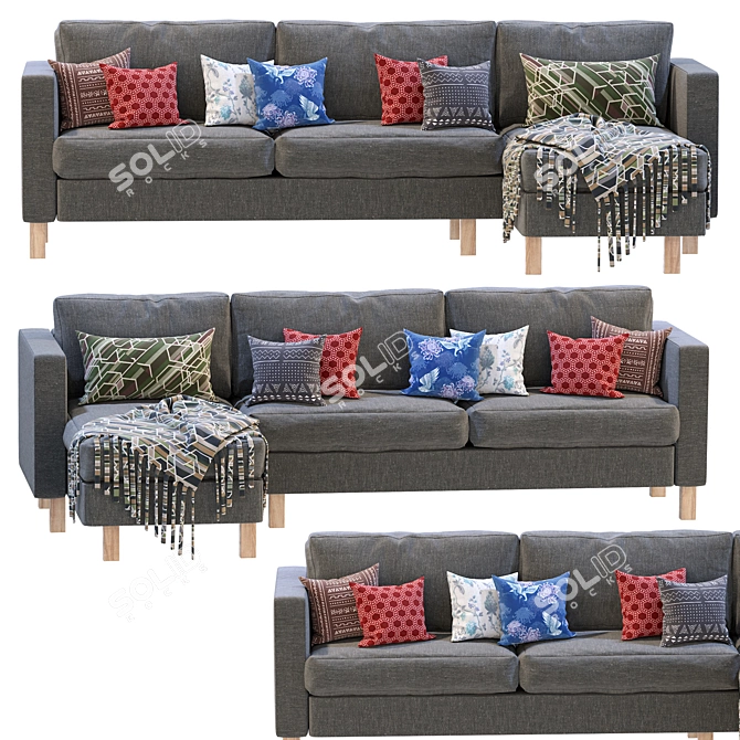 Karlstad Sofa: Modern Comfort by IKEA 3D model image 6