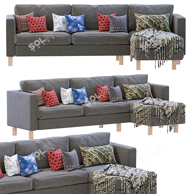 Karlstad Sofa: Modern Comfort by IKEA 3D model image 7