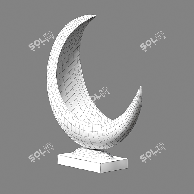 Elegant Half Moon Table Lamp 3D model image 5