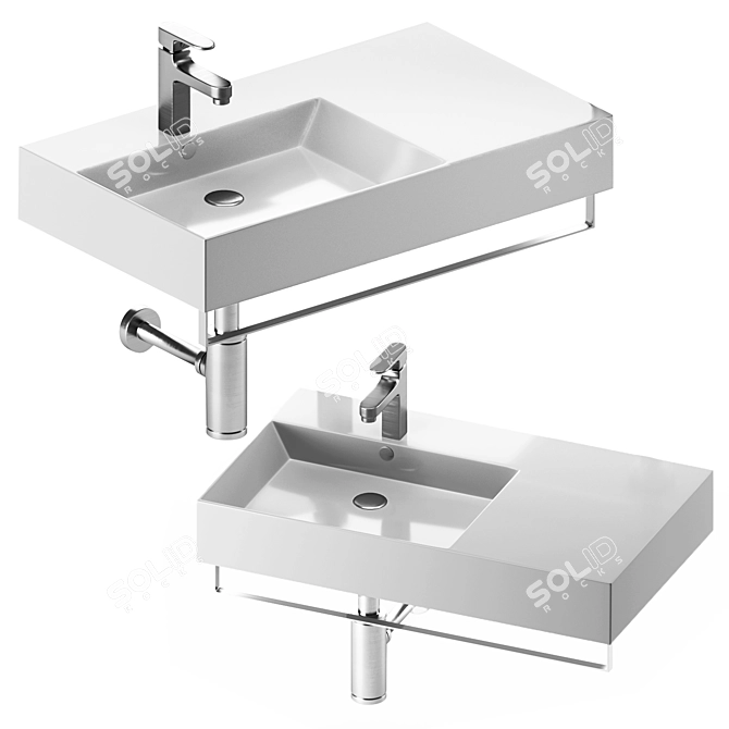 Catalano Set: Stylish Wall Hung Washbasins 3D model image 6