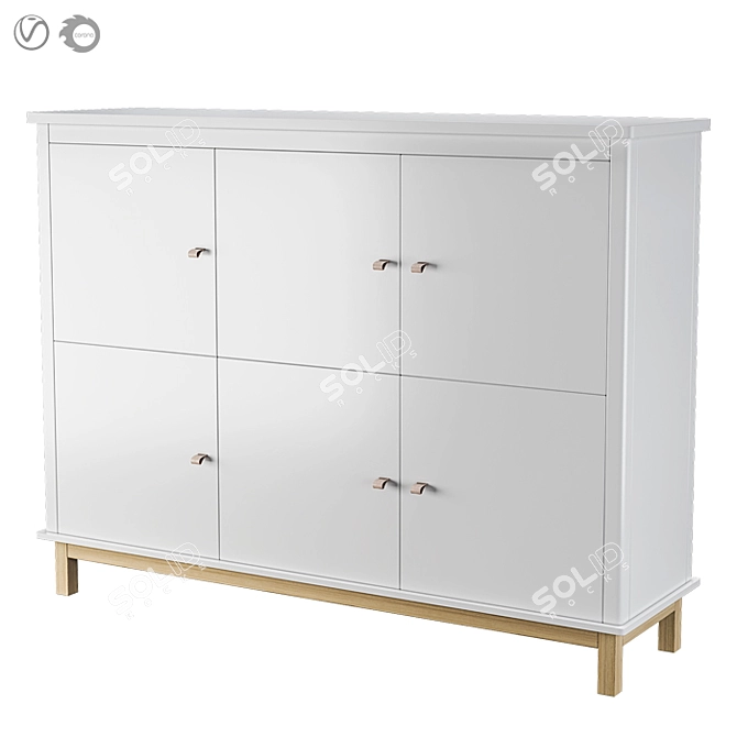 Ellipse Low Profile Classic Wardrobe (4 Colors) 3D model image 2