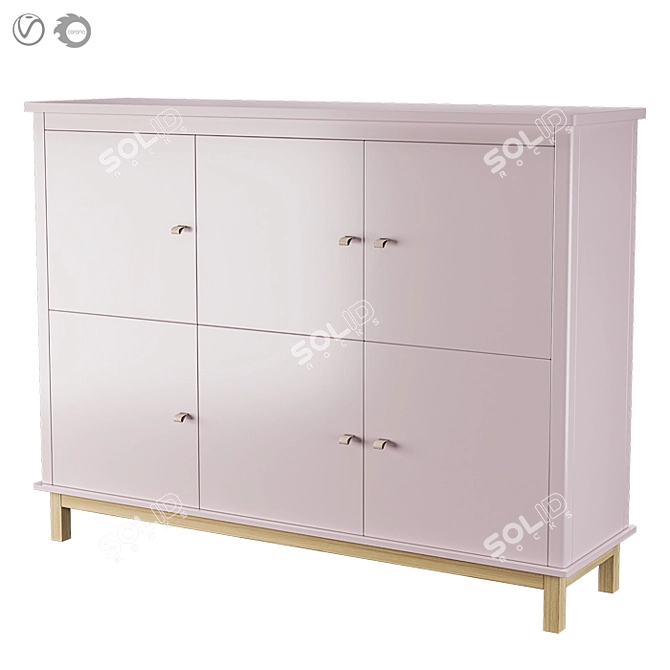 Ellipse Low Profile Classic Wardrobe (4 Colors) 3D model image 3