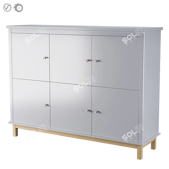 Ellipse Low Profile Classic Wardrobe (4 Colors) 3D model image 5