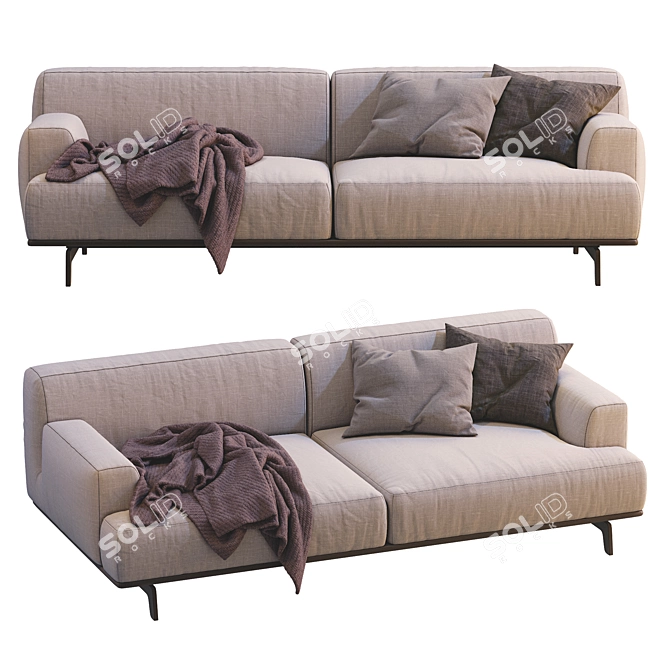 Sleek Poliform Tribeca Sofa 3D model image 2