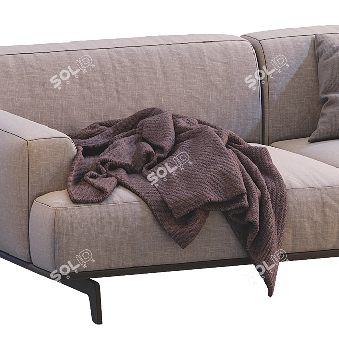 Sleek Poliform Tribeca Sofa 3D model image 6