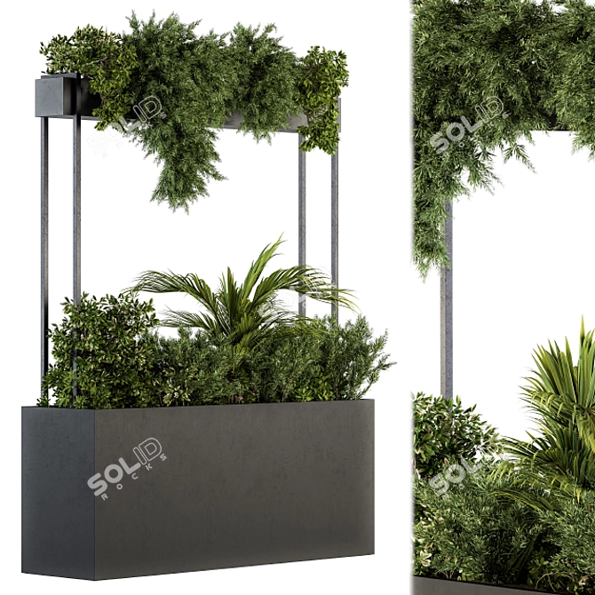 Elegant Greenery Display: Indoor Plant Box Stand 3D model image 1