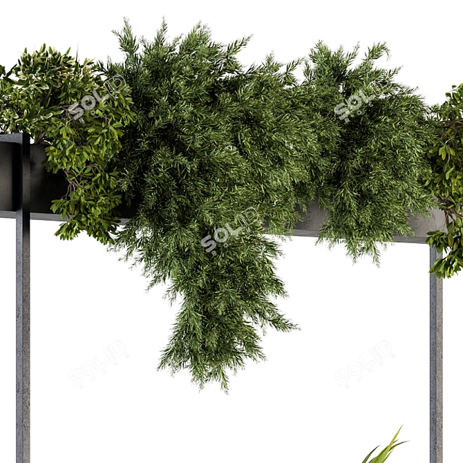 Elegant Greenery Display: Indoor Plant Box Stand 3D model image 3