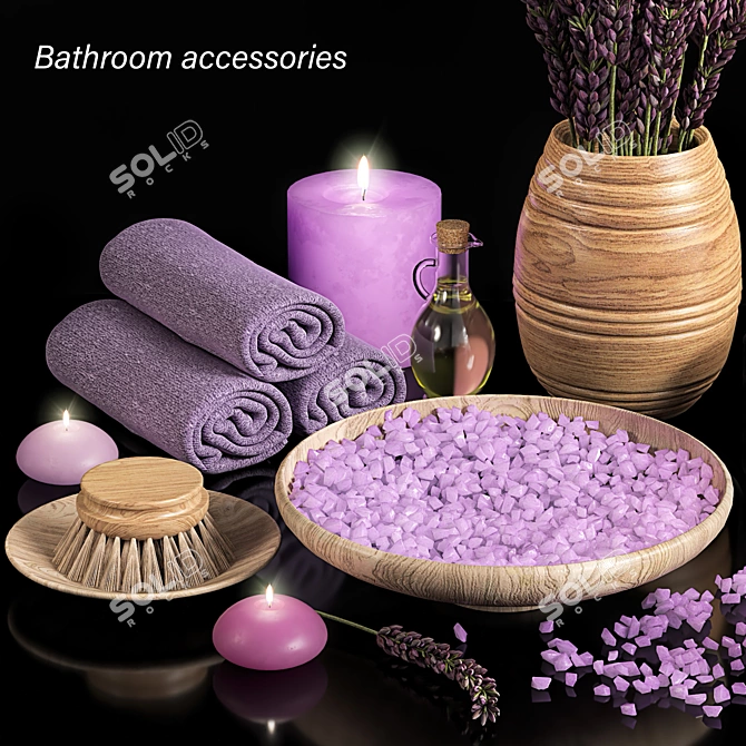 Modern Bathroom Set: Versatile & Stylish 3D model image 2