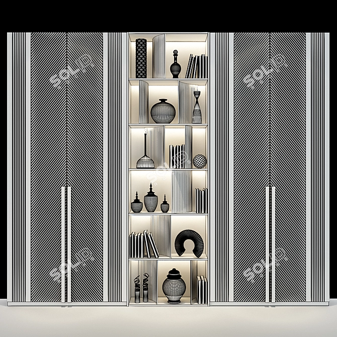 Cabinet Furniture 0362: Elegant Storage Solution 3D model image 2