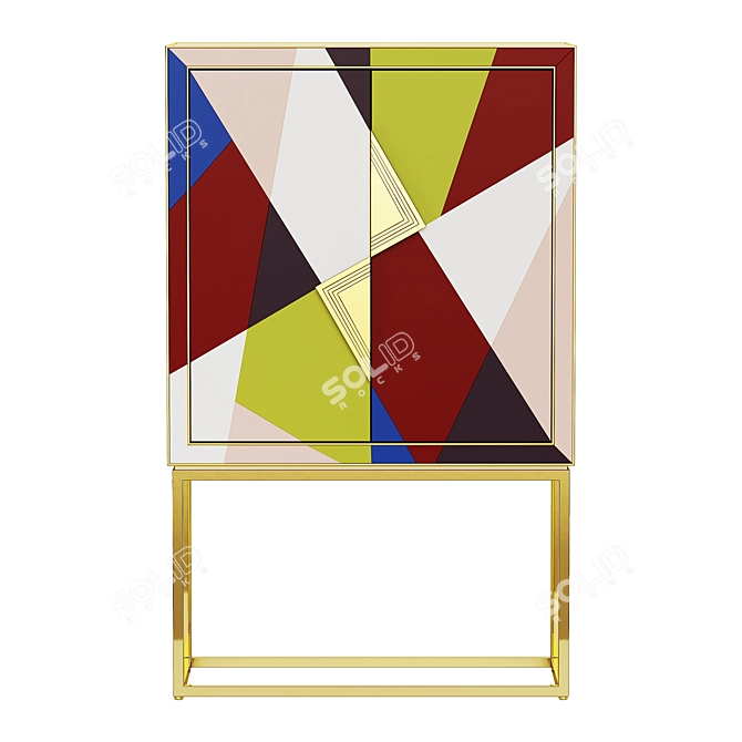 Luxury Torino Bar by Jonathan Adler 3D model image 2