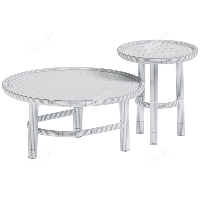 Unam Out: Stylish Outdoor Coffee Table 3D model image 2