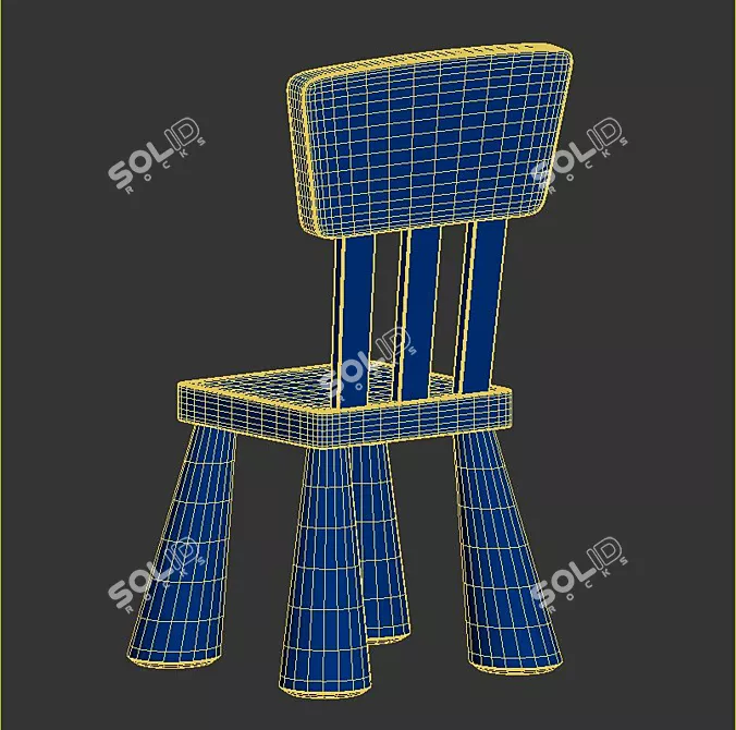 Sleek SUNDVIK Table & Chairs Set 3D model image 4