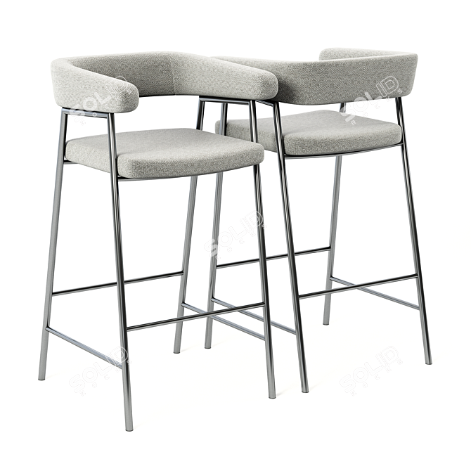 Eternity Swivel Barstool: Sleek and Stylish Seating 3D model image 1