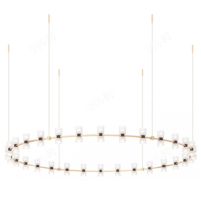 Luxury Art-Deco Chandelier: Viabizzuno Royal 3D model image 1