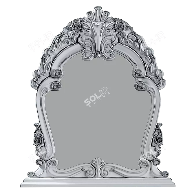 Elegant Dolce Vita Mirror 3D model image 1