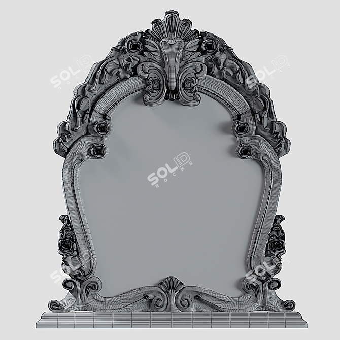 Elegant Dolce Vita Mirror 3D model image 2