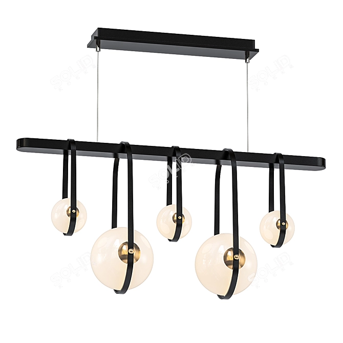 Sleek Derby LED Pendant 3D model image 1