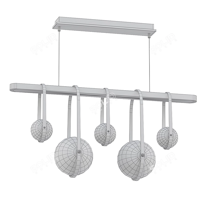 Sleek Derby LED Pendant 3D model image 2