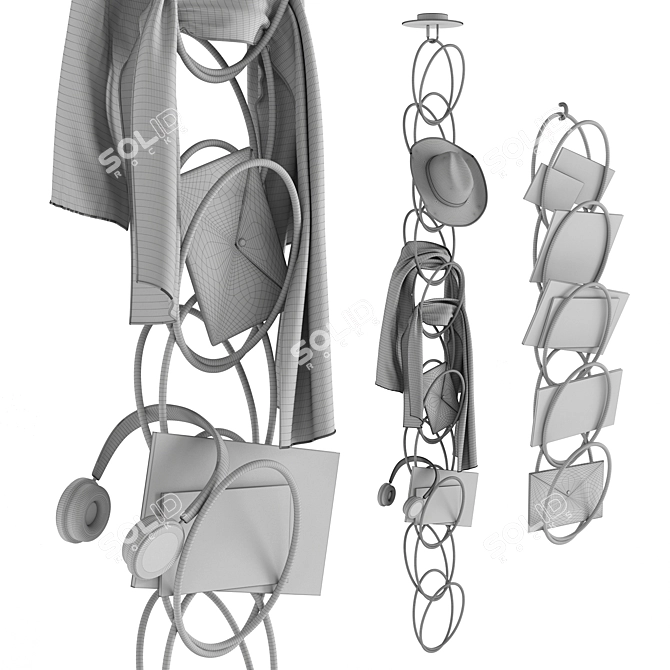 Elegant Space-Bending Hanger 3D model image 14