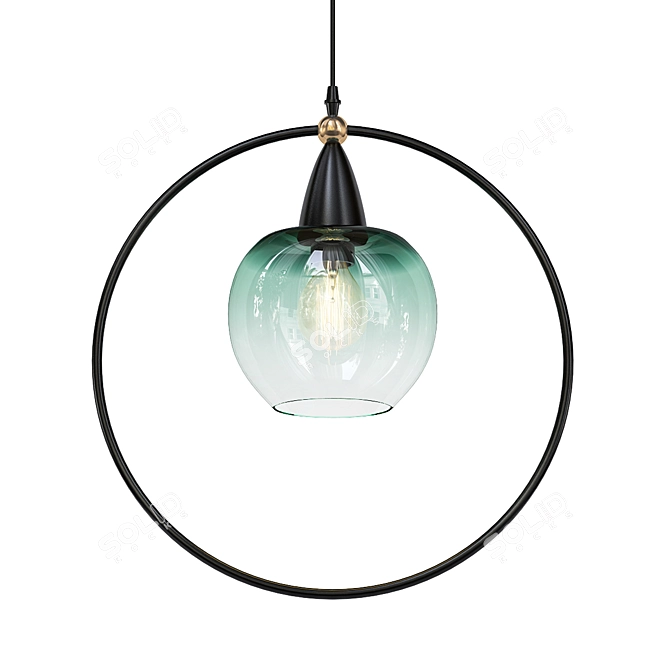 Elegant Moorsgate Pendant in Geometric Design 3D model image 1