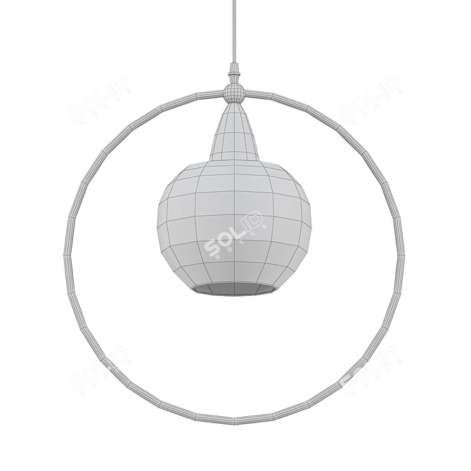 Elegant Moorsgate Pendant in Geometric Design 3D model image 2
