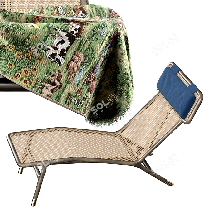 Elegant Joyce Chaise Longue: A Modern Classic 3D model image 6