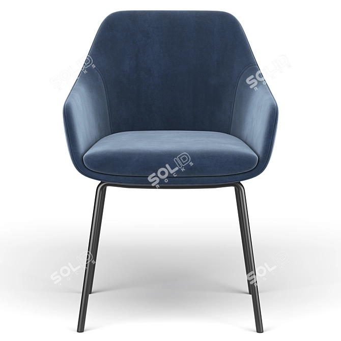 Sleek Savile Tub Dining Chair 3D model image 3