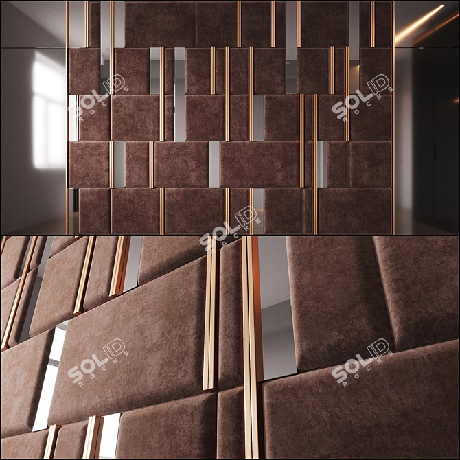 Visualize Your Space with Wall Panel 3D model image 2