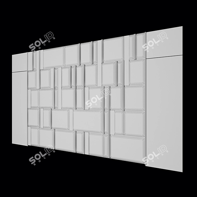 Visualize Your Space with Wall Panel 3D model image 1