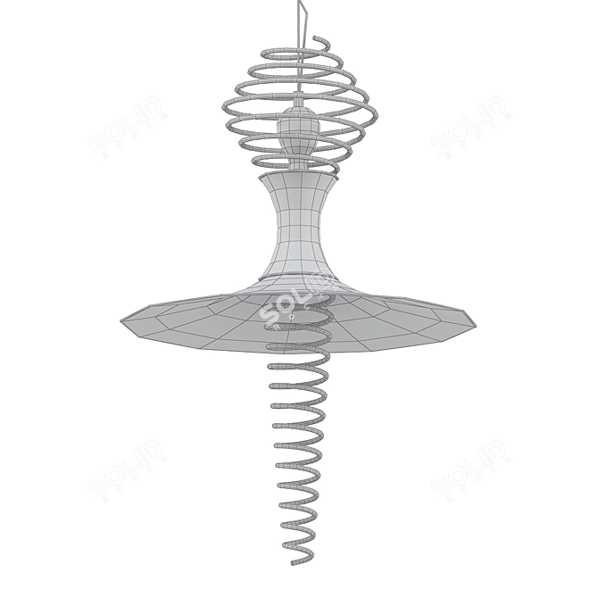 Golden Melodies: Sergi Ventura Pendant Light 3D model image 2