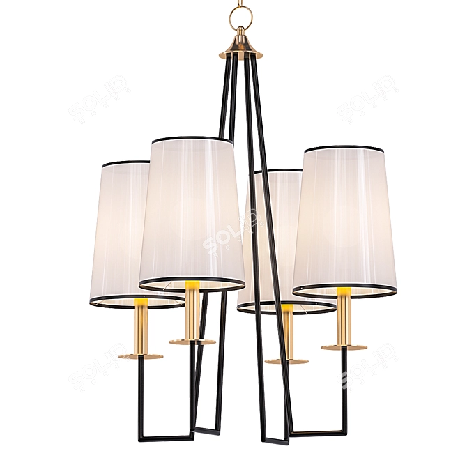 Elegant Keegan Chandelier: Illuminating Beauty 3D model image 1