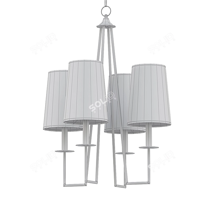 Elegant Keegan Chandelier: Illuminating Beauty 3D model image 2