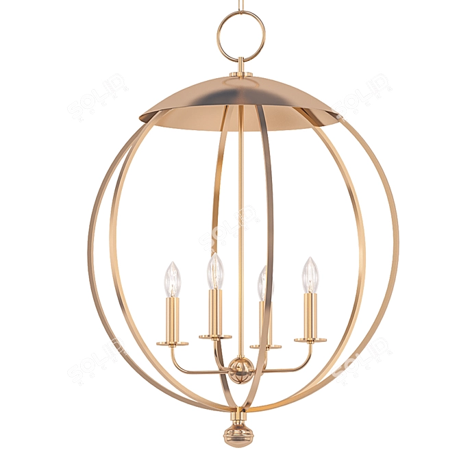 Hudson Valley Wesley Lantern: Illuminate with Elegance 3D model image 1