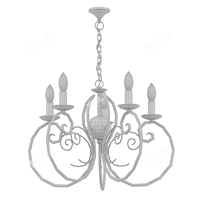 Elegant Luminex TRIONA Pendant 3D model image 2