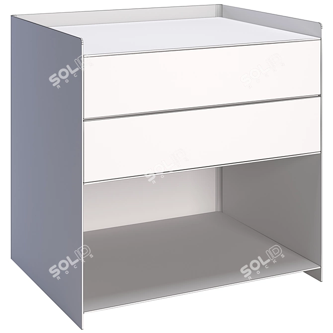 Sleek Modern Nightstand 3D model image 2