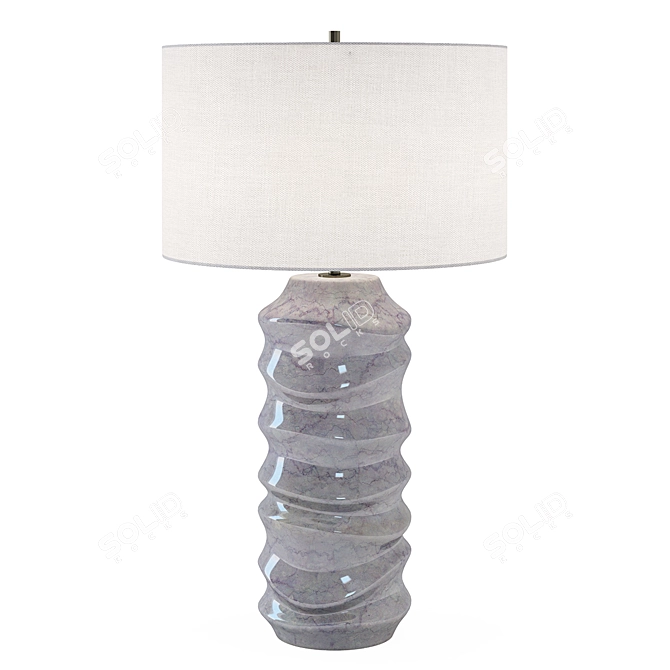 Elegant Wave Design Table Lamp 3D model image 1