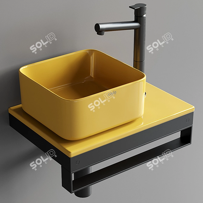 Shui Comfort Ceramic Washbasin Set 3D model image 2