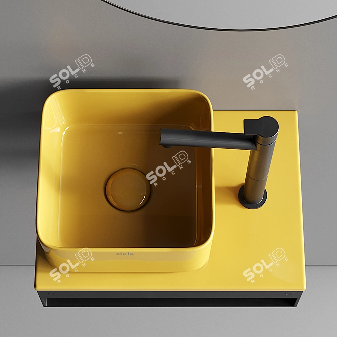 Shui Comfort Ceramic Washbasin Set 3D model image 4