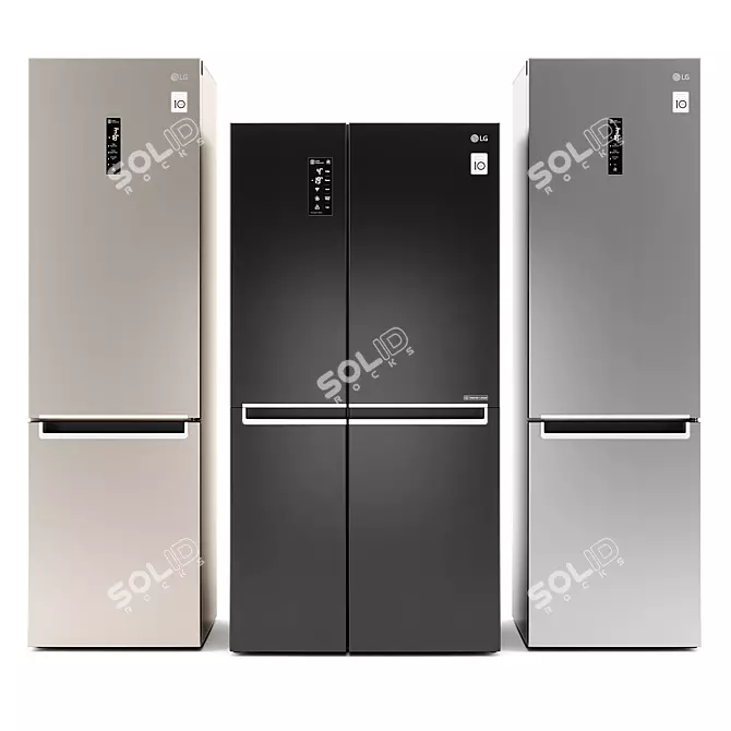 LG Refrigerators - Stylish and Efficient 3D model image 1