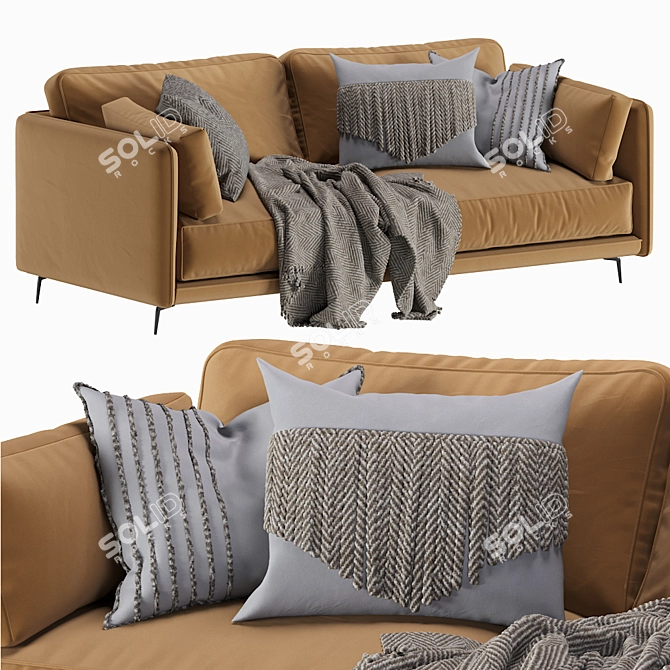 Stylish and Comfortable DItre Italia Sofa 3D model image 1